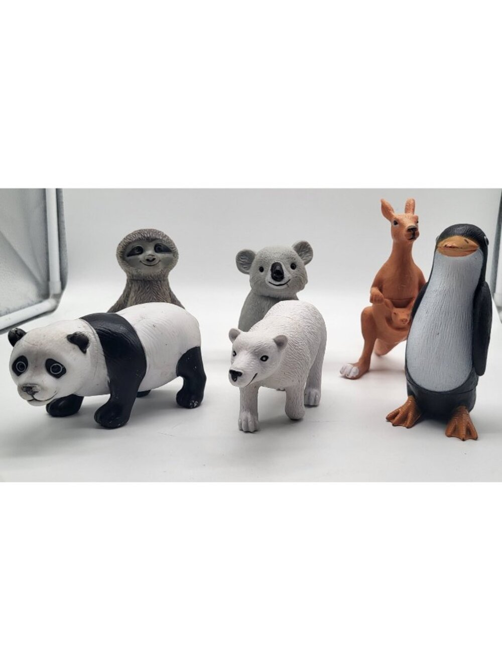 Ankyo Plastic Wild Life Figures Sloth Koala Panda Kangaroo Penguin Polar Bear
